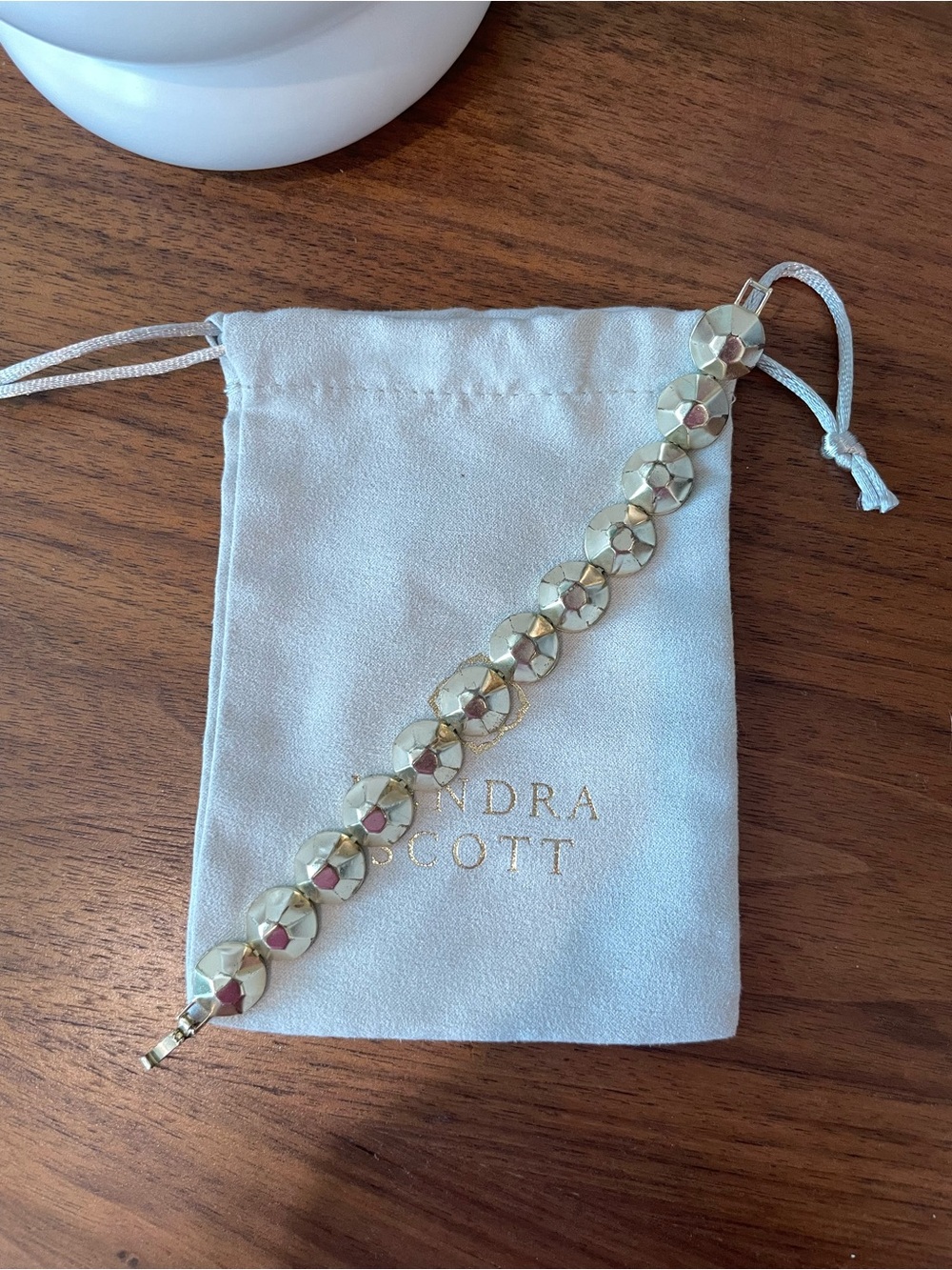 Kendra Scott Gold Faceted Circle Link Bracelet